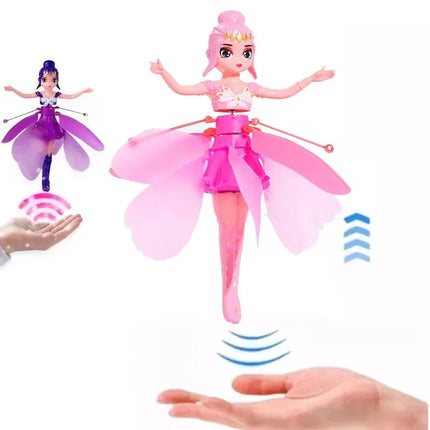2026  Little Princess Rotating Luminous Helicopter Doll Dancing Plane Gesture Induction Flying Toy Christmas Gift Holiday Gift