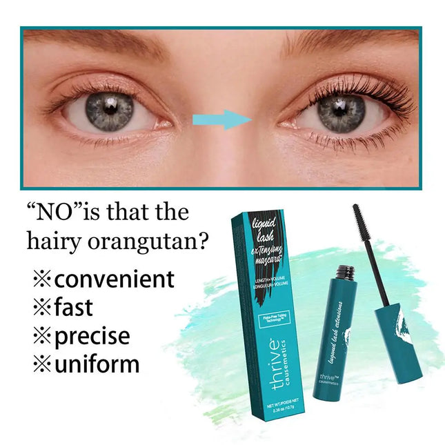 Thrive Mascara Curling Lengthen Eyelashes Extra Volume Waterproof Black Natural Lashes Eye Makeup Liquid Lash Extensions Mascara