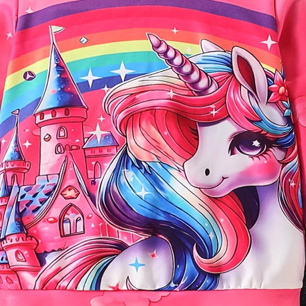 Cute Pink Rainbow Unicorn Hoodie, A Gift To Make Every Girl Happy
