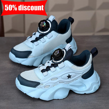 Childrens Sports Shoes Comfortable Elastic Shock-absorbing New Campus Retro Mesh Training Shoes Daily Breathable Casual Shoes