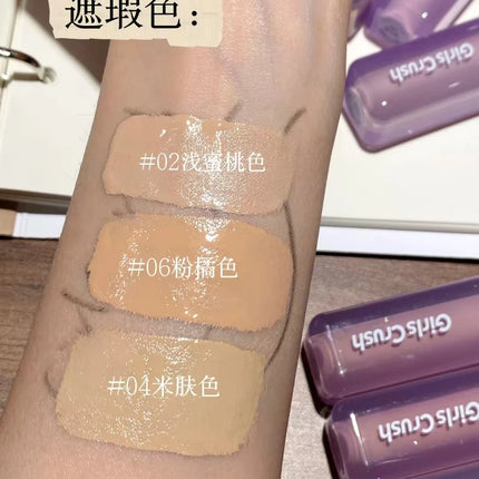 Girlscrush Liquid Concealer  Moisturizing Brightening Conceal Pore Watery Velvet Longlasting Cover Red Streaks Face