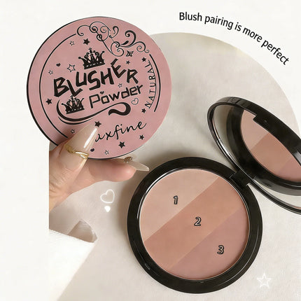 3 Colors Gray Trimming Palette Blush Palette Exquisite Matte Nose Shadow Eye Shadow Brightening Contour Trimming Palette