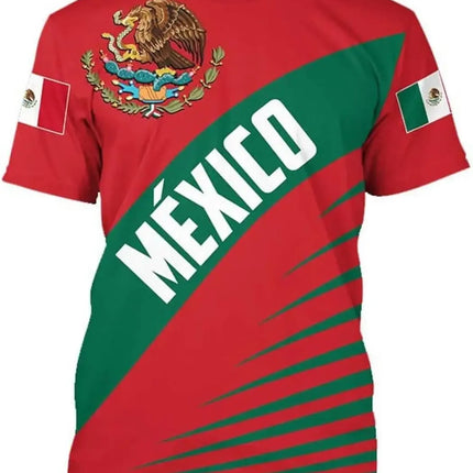 FAYBA Aztec Mexican Shirts Short Sleeves Summer Mexico Shirt Mexico Jersey Unisex 3D Shirts oversized t shirt