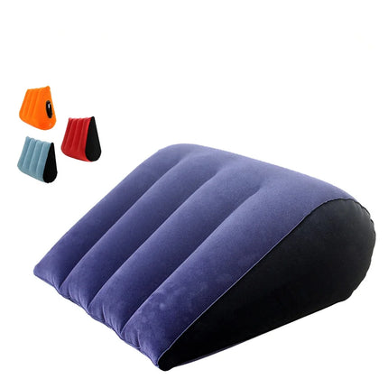Inflatable Travel Pillow Multifunctional Body Pillow Lumbar Yoga Pillow Travel Positions Support Air Cushion Triangular Pillow