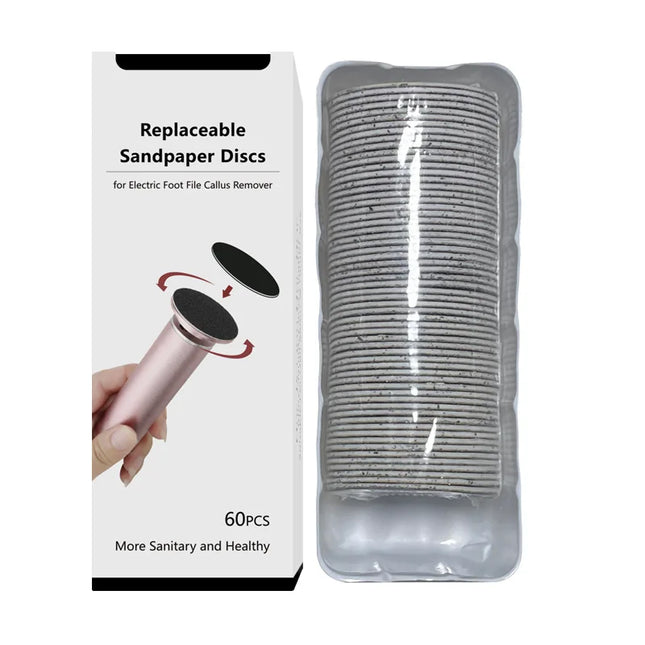 60pcs Replaceable Sandpaper Disc Pedicure Care Polishing Sand Electric Foot File Drills Accessories Cuticle Callus Remove Tool