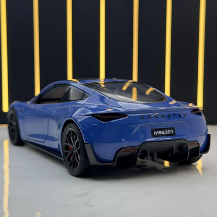 XLG 1:24 Tesla Roadster R Concept - Convertible Alloy Die-Cast Model with Sound, Light & Pull-Back Action, Collector‘s Edition