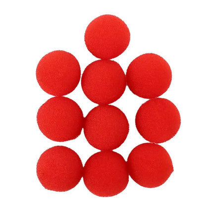 4.5cm Soft Red Circular Magic Sponge Balls Finger Close-Up Magic Trick Props Party Favors Fun Toy for Kids Adults Magic Show