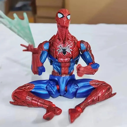 In Stock Super Hero Spiderman Ver.2.0 Revoltech Miles Morales Pete Parker Spider-Man Action Figures Collection Model Toy Gifts