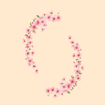 1PC Creative floral window stickers with cute peach blossom patterns, suitable for decorating living rooms, bedrooms, home furni