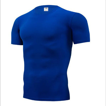 Men's Running Compression Tshirts Quick Dry Soccer Jersey Fitness Tight Sportswear Gym Sport Short Sleeve Shirt Breathable