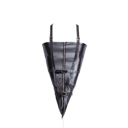Metal Zipper Plus Size Single Arm Bondage Gloves with Adjustable Shoulder Straps Bag for Couple BDSM Fantasy Adult Sex Toys