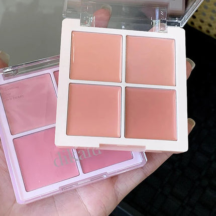 Expanding Color Brightening Face Blusher Rouge Shadow Multi-purpose Berry Milk Blush Cream Palette Lip Cheek Tint Natural Matte