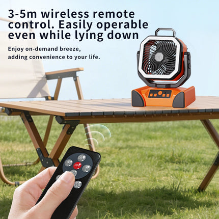 Outdoor Portable Fan 50000mAh Battery Operated withTurbo High-Speed Brushless Motor Auto-Swing for Camping Hiking Picnic BBQ