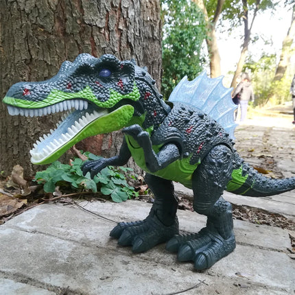 Large Electric Dinosaur Toy Jurassic Park World Walking Dinosaur Robot With LED Light Sound Tyrannosaurus Rex Toys For Boys Kids
