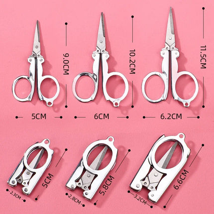 Embroidery Scissor Thread Tailor Scissors Sharp Blade Emergency Mini Foldable Folding Scissors Pocket Travel Small Crafts Travel