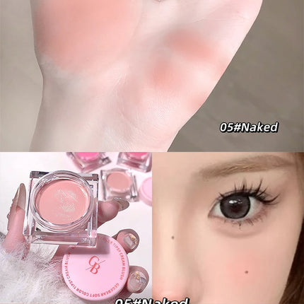 Gegebear Soft Blush Cream Tender and Multi-color Korean Style Contouring Lip Gloss Multi-purpose Rouge Cream