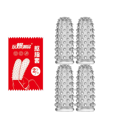 Finger Condom, Cock Ring & Penis Head Sleeve Set - Clitoris Massager, Reusable Multi-Function Adult Sex Toys for Couples