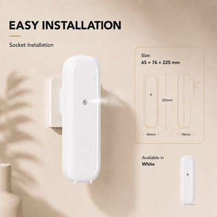 NAMSTE Smart Bluetooth Aroma Diffuser Machine Wall Mounted  Waterless Plug in Scent Machine for Home Office Bathroom Corridor