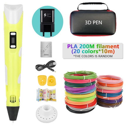 2025 Funny Set DIY 3D Pen for Kids Birthday Chrismas New Years Gift Boy Girls Creative 3D Printing Pen with PLA Filament 3D Pens