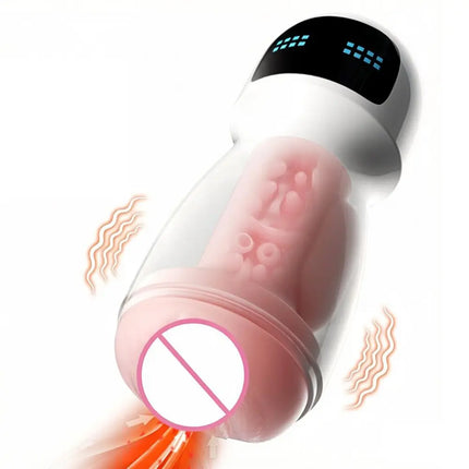 Automatic Male Masturbator Cup Vibration Blowjob Real Vagina Pocket Pussy Vibrating Bullet Penis Oral Adults Sex Toys For Man