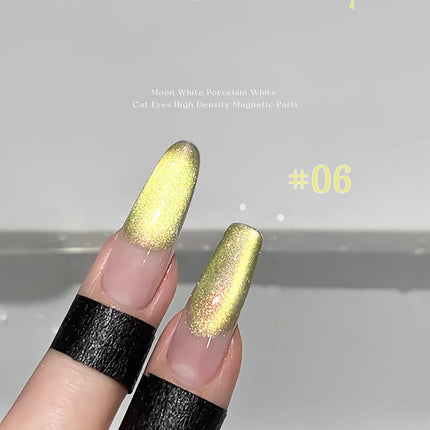 1-12pcs ZH Spring/Summer Ice Transparent Sweet Wine Glass Beads Cat Eye Nail Polish Gel New Flashy Popular Pink Nail Supplies