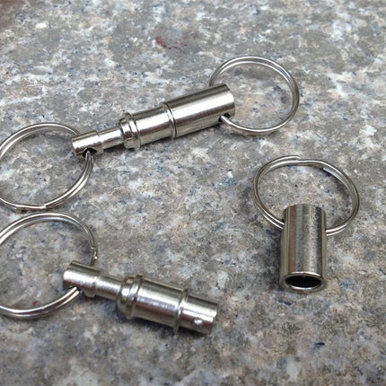 Detachable Pull Apart Metal Keychain for Women Men Silver Color Double End Key Chains Quick Release Keyring