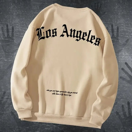 The new men's round-neck hoodie for Spring and Autumn 2025 features street fashion and soft 3D letter pattern printing