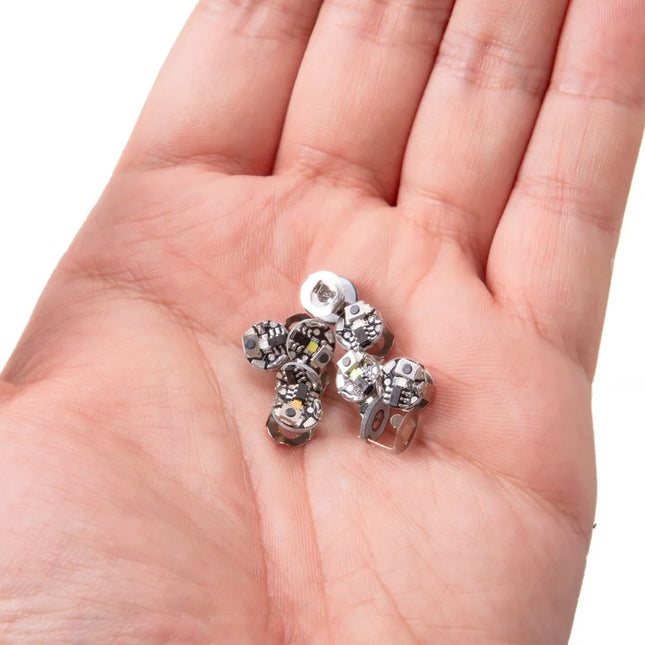 3pcs 7.6*7.1mm Miniature Wireless Led Lamp Model Press Button Type for Robots/House Decoration/Cars/Micor Landscape with Battery