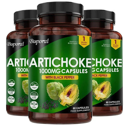 Artichoke 1000mg Capsules - Benefits Liver Health and Digestive System, Improves Energy, and Promotes Overall Well-being
