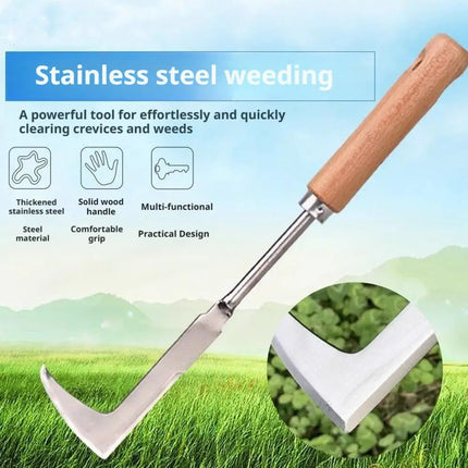 Heavy-Duty Carbon Steel Hand Shovel With Ergonomic Grip - Manual Weeding Tool For Road Cracks & Gardens 30CM