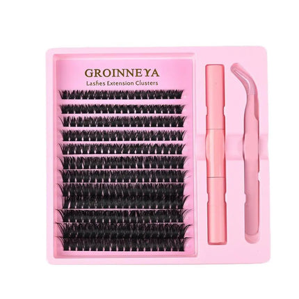 DIY Lash Extension Kit 120pcs Lash Clusters  8-16mm Individual Lashes Kit with Lash Bond and Seal, Tweezers for Self Use Makeup