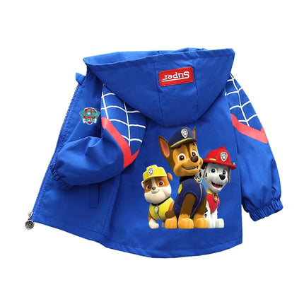 PAW Patrol Hooded Jackets Girls Boys 2024 Spring Autumn Sports Coats 1-10 Years Children Cartoon Outerwear Kids Casual Clothes