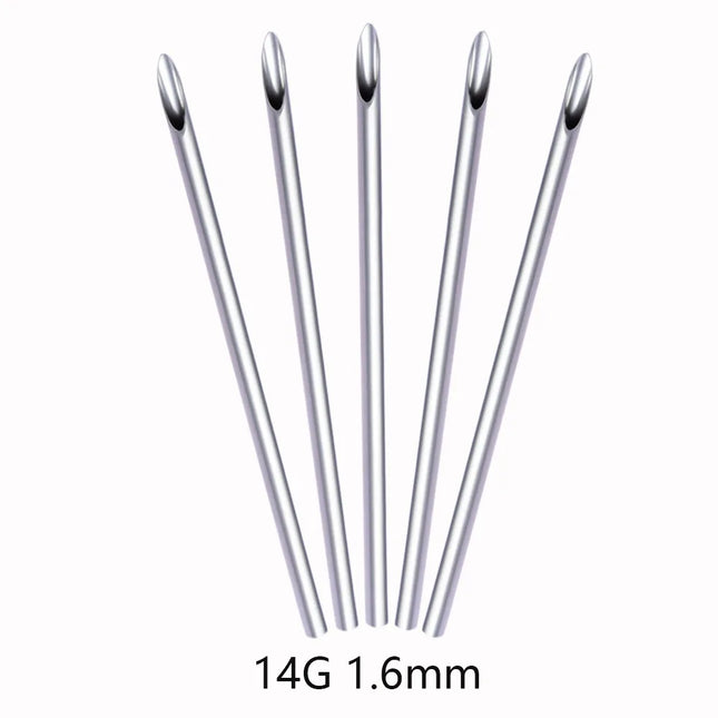 1/3/5Pcs Disposable Body Piercing Needles Medical Needle for Navel Nipple Lip Navel Ring Kit Surgical Steel Tool