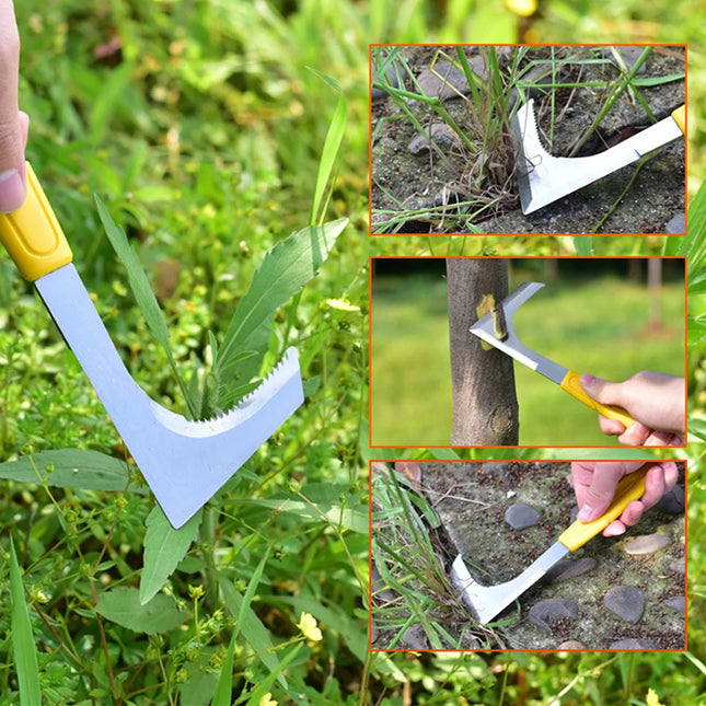 Gardening Handheld Turf Mower Machete Hook Crack Weeder Lawn Portable Root Remover Digger Weed Puller Transplant Seedling Tools
