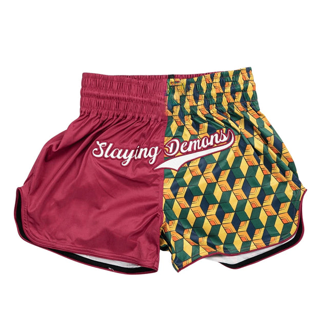Slaying Demons Muay Thai Shorts Men's Oversized Breathable Quick Drying MMA Sports Shorts Octagonal Cage Fighting Night Shorts