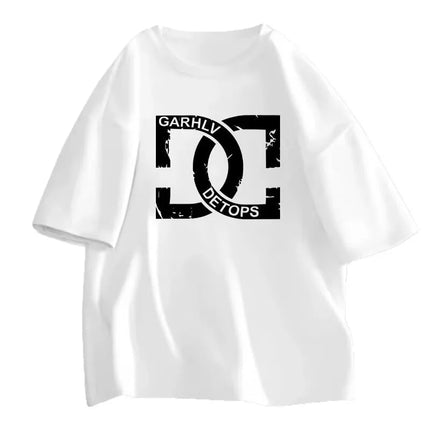 American Retro Casual Loose Fit Cotton Short Sleeve T-Shirt Men's Summer New Style Heavyweight Comfortable Lazy Style Top