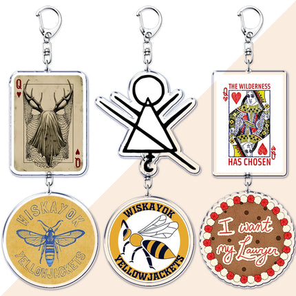 Yellowjackets Keychain for Accessories Bag Jackie Taylor Natalie Scatorccio Shauna Shipman Keyring Jewelry Fans Friends Gifts