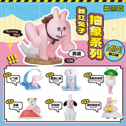 2025 Hot Pink Rabbit Blind Box wacky abstract Series Mysterious Box Toys Cute Fashion Action Figures Cartoon Decor Surprise Gift