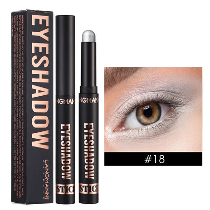 Smoky Dark Blue Eyeshadow Pencil Stick Waterproof Pearlescent 16 Colors Metallic Glitter Eye Shadow Highlighter Pen Makeup Tool