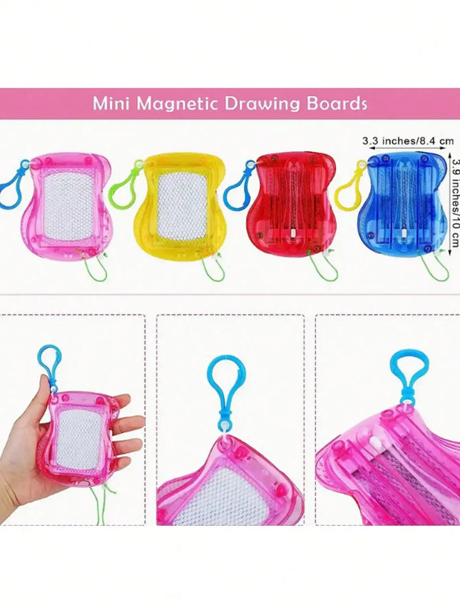 Mini Magnetic Drawing Board Keychain, Reusable Writing Tablet, Portable Pocket Doodle Pad, Birthday Party Goodie Bag Fillers