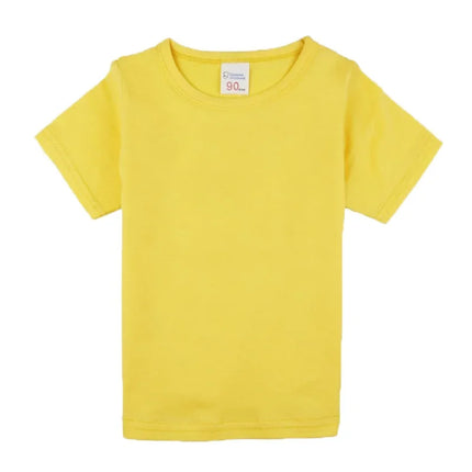 2-16 Years Boys T-shirts Cotton Short Sleeve Girls Clothes Summer Solid T-shirt Teenage Children Tees Kids Korean Top Baby Clothes
