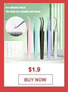 2Pcs Eyelash Tweezer Set Lash Pick Up Clip Pointed Flat Clip Lash Grafting Item Lower Eyelashes Applicator Portable Makeup Clamp