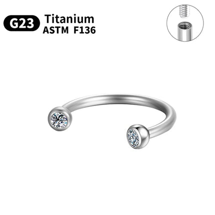1/5/10pcs G23 Titanium Piercings Labret Stud Lip Nose piercing kit Eyebrow C rod Body Jewelry ASTM-F136 Cartilage Earring