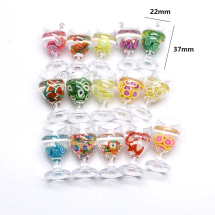 10PCS 8*34MM Cute Resin  Bottle Charms Pendants Handmade Accessories Jewelry DIY Earring Necklace Keychain