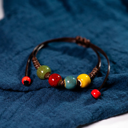 Love stone women's ceramic bracelet Female hand-woven couple small wholesale jewelry #5347