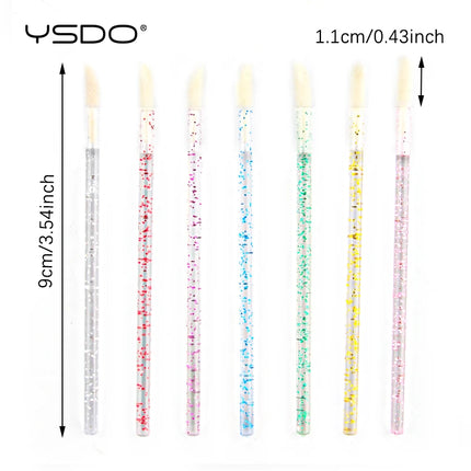 YSDO 5/50 PCS Crystal Lip Brushes Makeup Eyelash Extension Mascara Applicator Lipstick Wands Lip Brush Cosmetic Tools