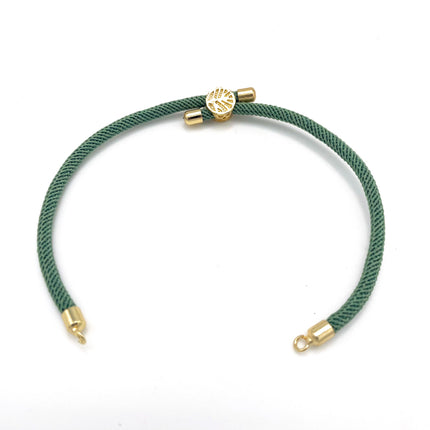10Pcs Nylon Cords Twisted Braided Adjustable With Brass Findings DIY Jewelry Slider Bracelet Making Accessories Wholesale