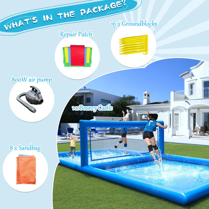 Inflatable Volleyball Court Outdoor Water Volleyball Pool for Sports Game Commercial Children's Playground