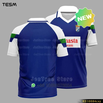 TESM Summer POLO Shirt Men Summer Sports V-neck T-shirt Street Trendy Short Sleeve 3D HD Print T-shirt