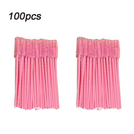 New 100pcs Eyelash Extensions Brush Microbrush for Eyelashes Spoolie Brushes Eyebrow Comb Brushes Makeup Cosmetic Tools HZS24